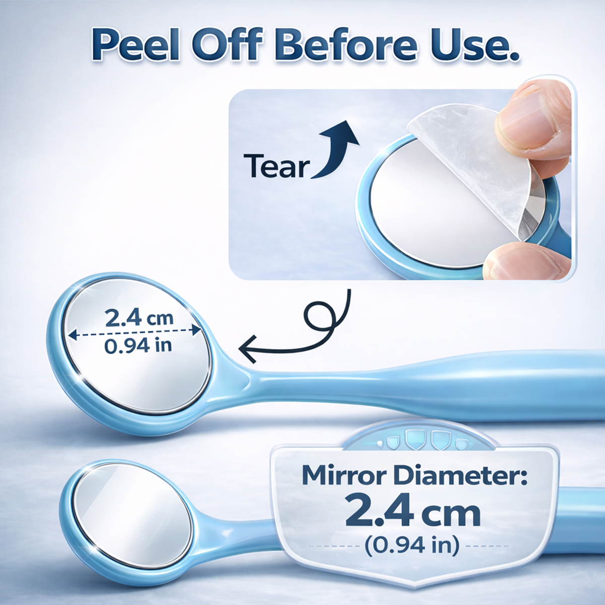 Hahnenkratt Relax FS Rhodium Mouth Mirrors #5 (Pack Of 1)