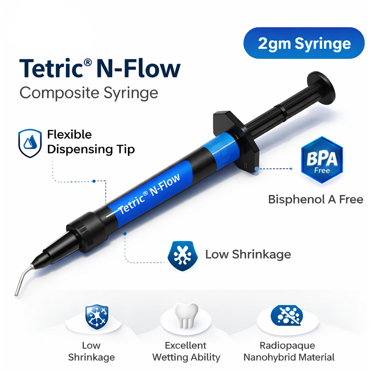 Ivoclar Tetric N-Flow Composite Syringes 2gm
