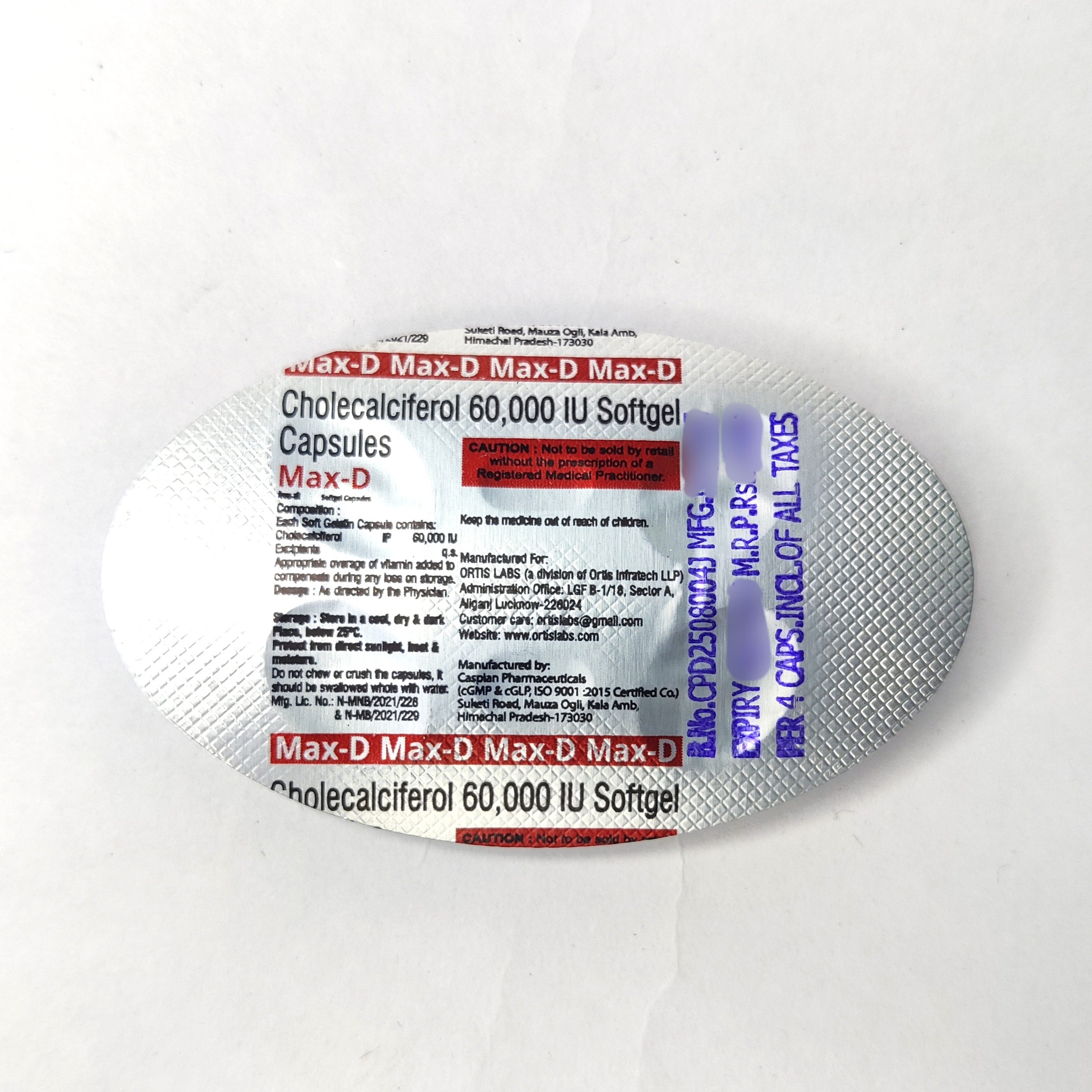 Ortis Max-D Capsules