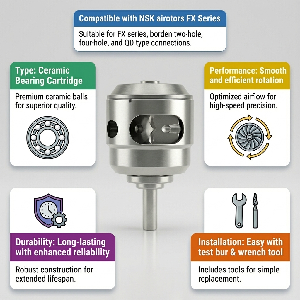 NSK Cartridge PAX2 SU03 For Pana Air FX PAF-SU B2 Airotor Handpiece
