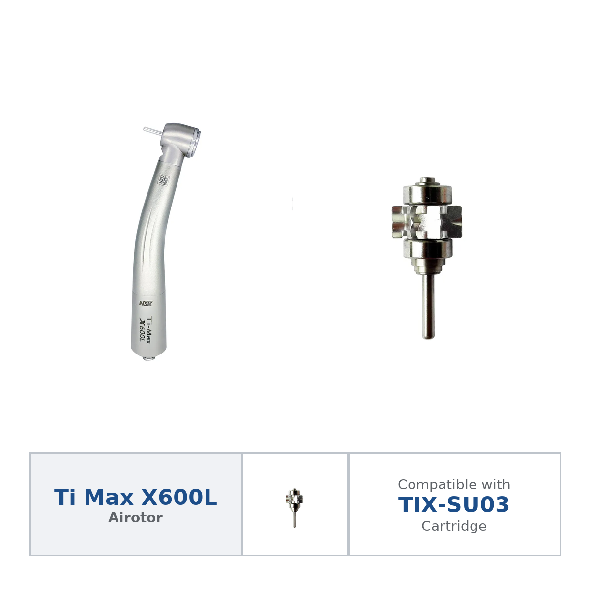 NSK Ti Max X600L Standard Head Airotor Handpiece (Optic) and Cartridge