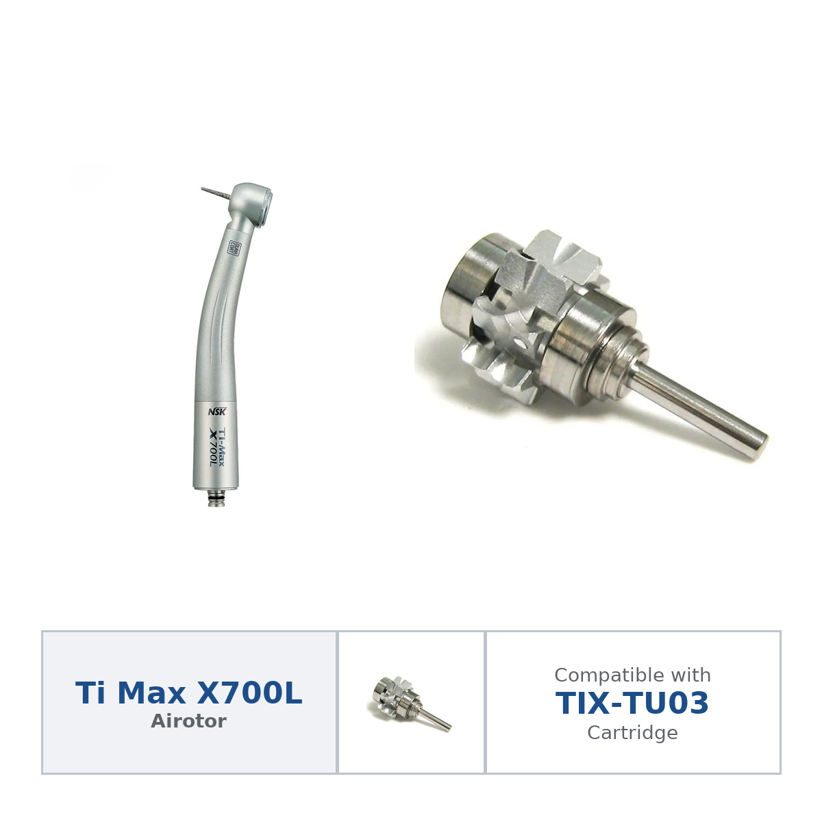 NSK Ti Max X700L Torque Airotor Handpiece and Cartridge