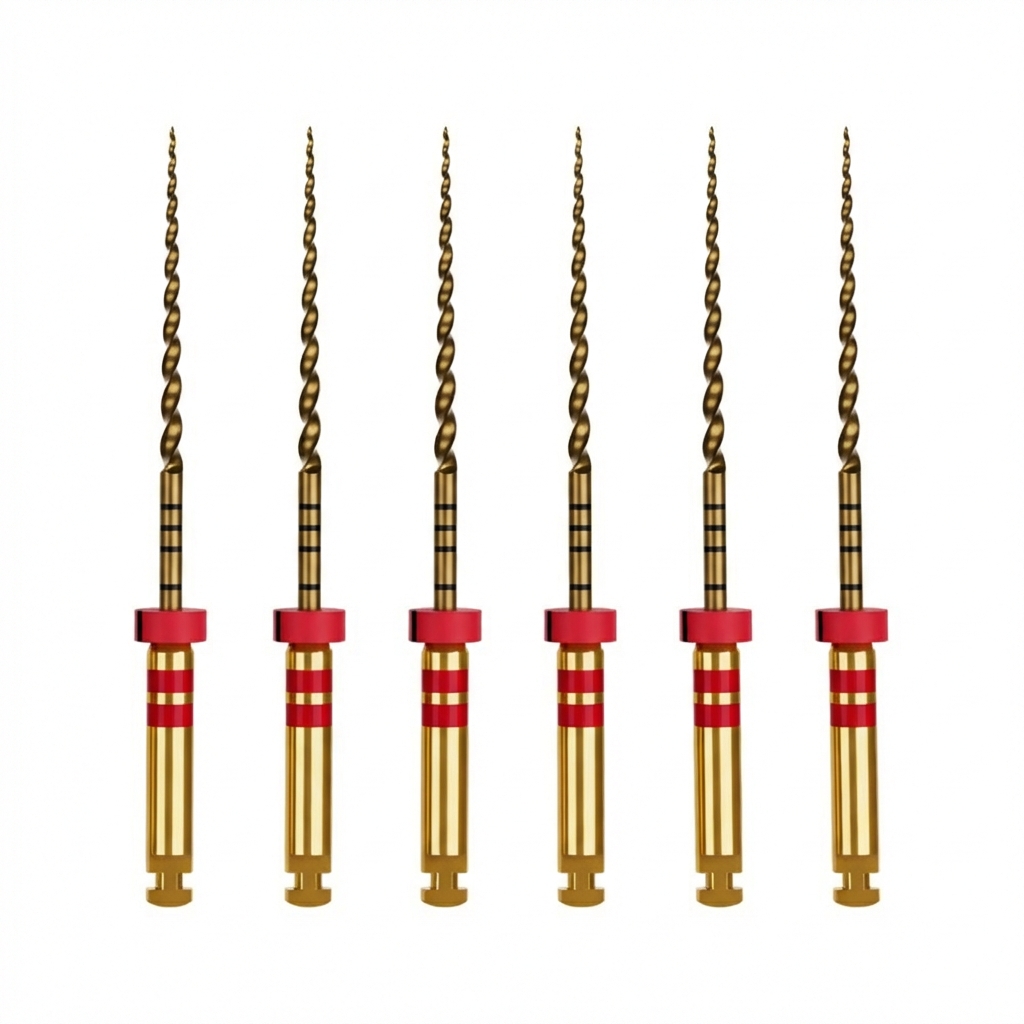 Waldent Wal-flex Gold Rotary Files 25mm -W8 (30/6%) (Pack Of 6)