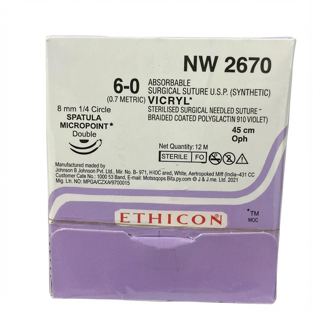 Ethicon Vicryl #6-0 Absorbable Violet Braided Suture