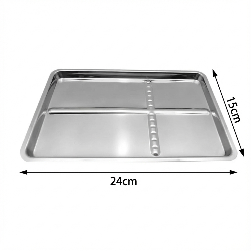 Life Steriware Stainless Steel Instrument Tray (24cm × 15cm)