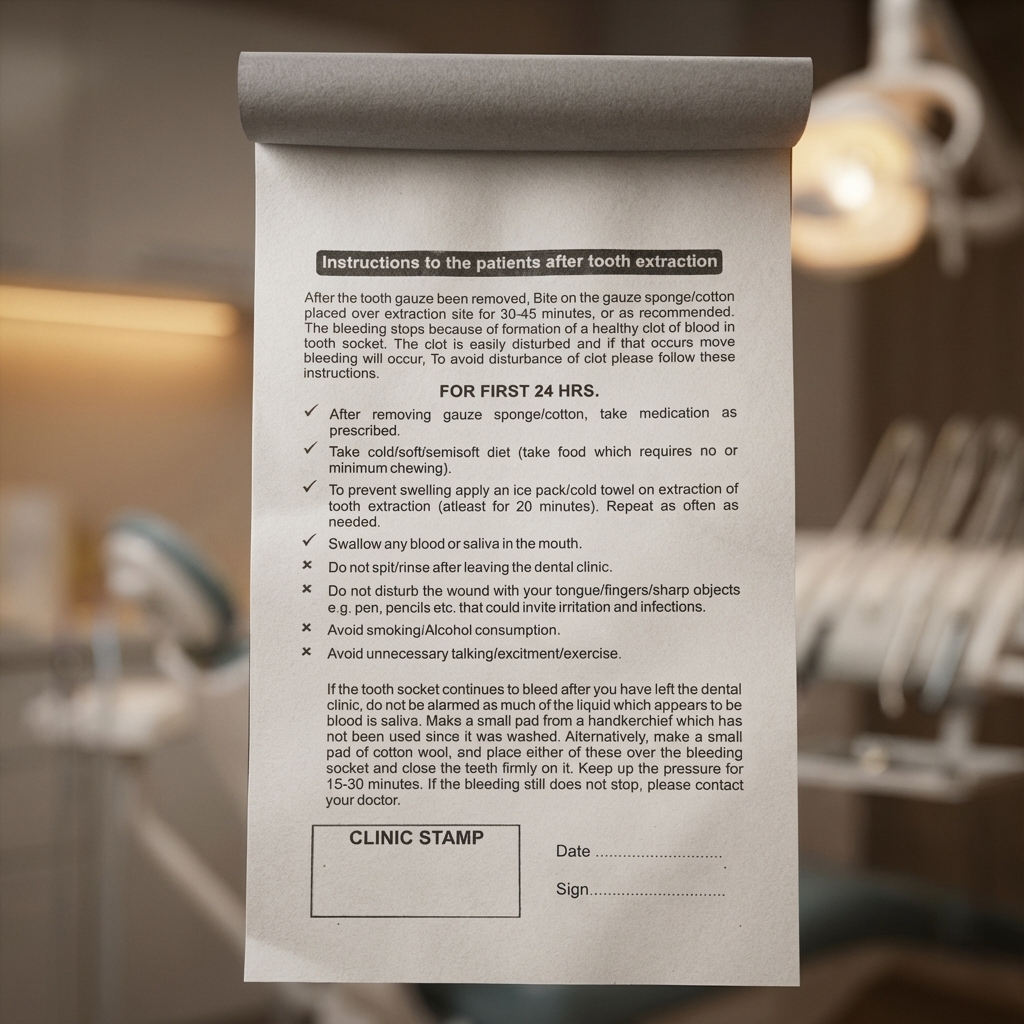 Indian Post-Extraction Instruction Manual (In English)