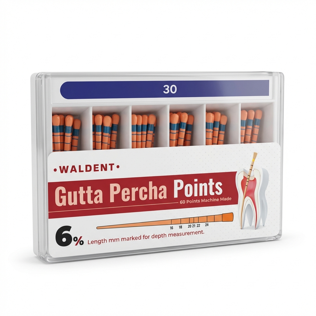 Waldent Gutta Percha Points 6% (Length Marked)