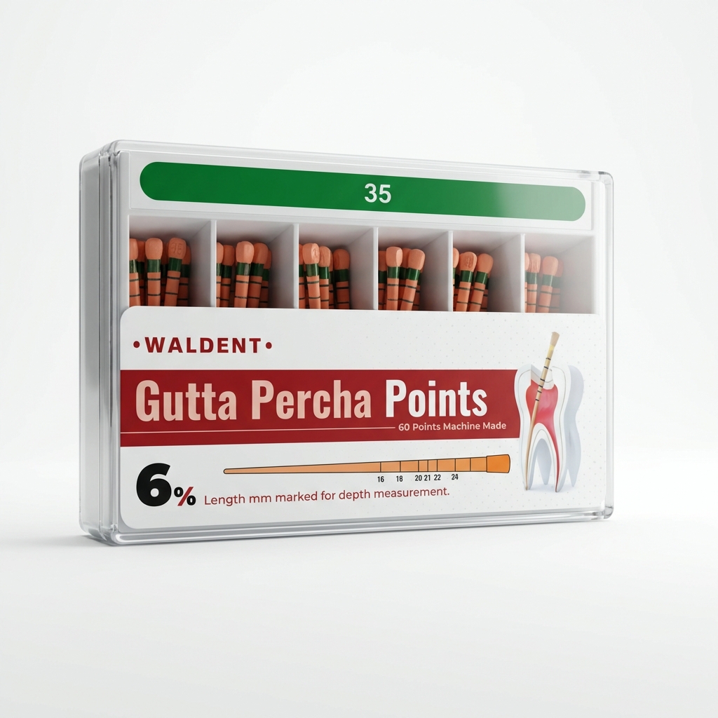 Waldent Gutta Percha Points 6% (Length Marked)