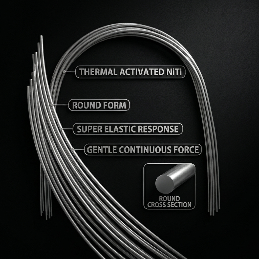 OrthoMetric Flexy NiTi Thermal 35ºC Archwire - Round (10/Pk)