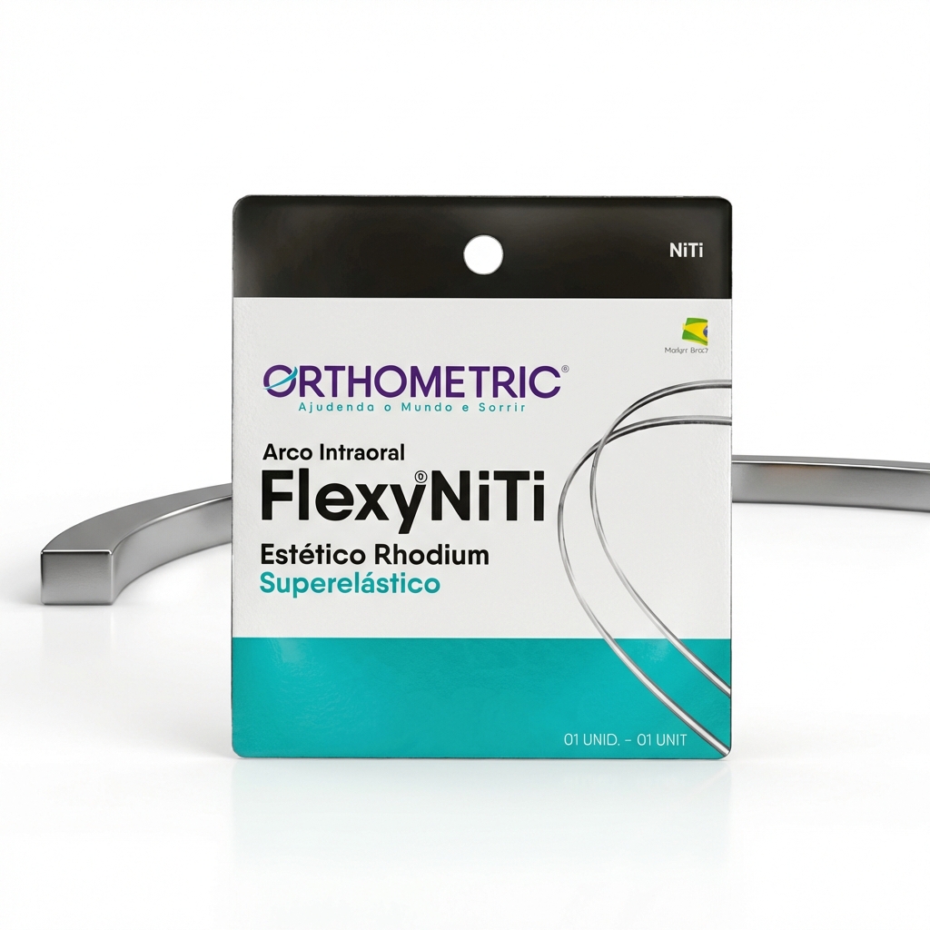 OrthoMetric Flexy NiTi Super Elastic Esthetic Rhodium Plated Archwires - Rectangular (1/Pk)