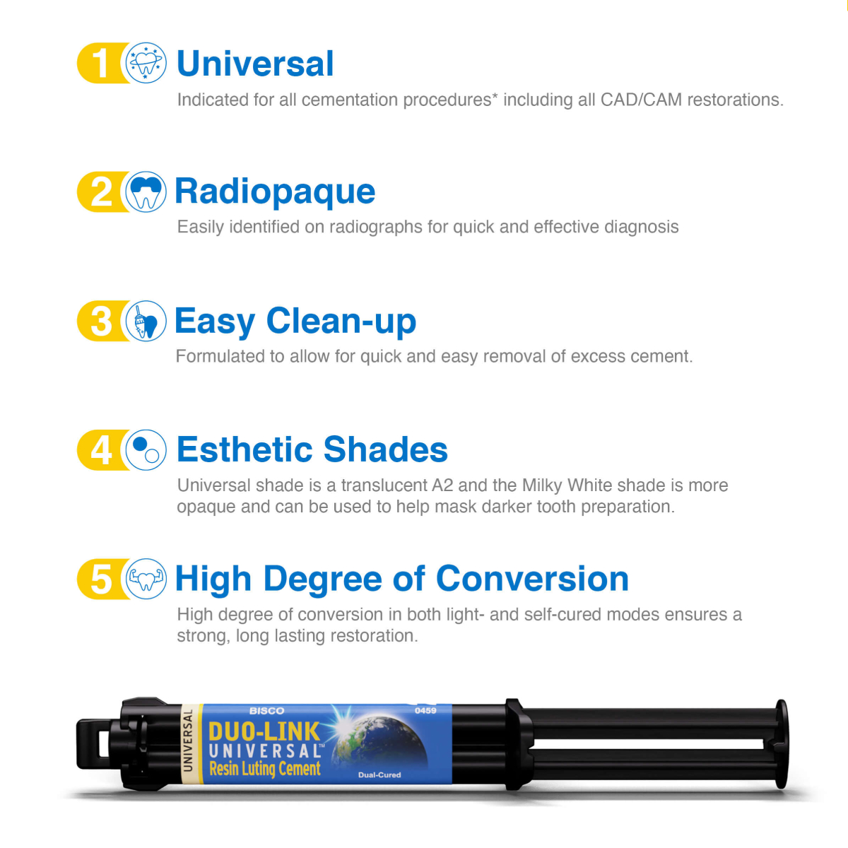 Bisco Duo - Link Dual Cure Resin Luting Cement - Universal