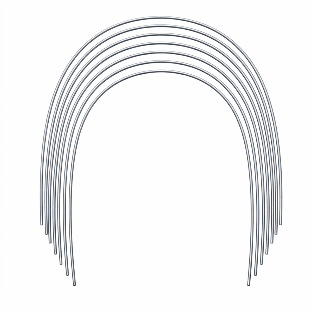 OrthoDent Titanium Molybdenum Archwires Natural / Pro Form Upper Rectangular 0.021"x 0.025" (Pack of 8)