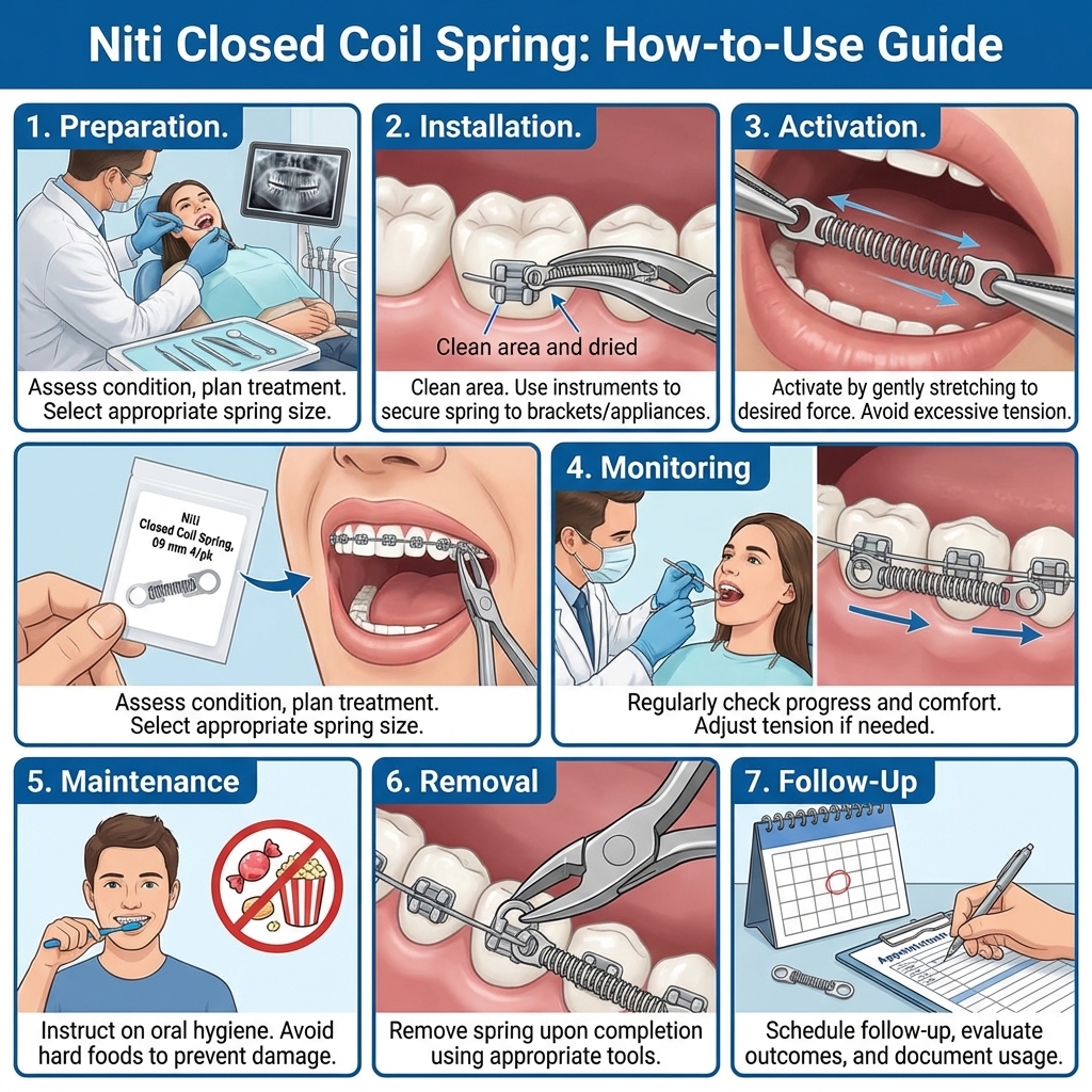Morelli Niti Closed Coil Springs With Eyelets - Size 9 mm ( 3520065 )