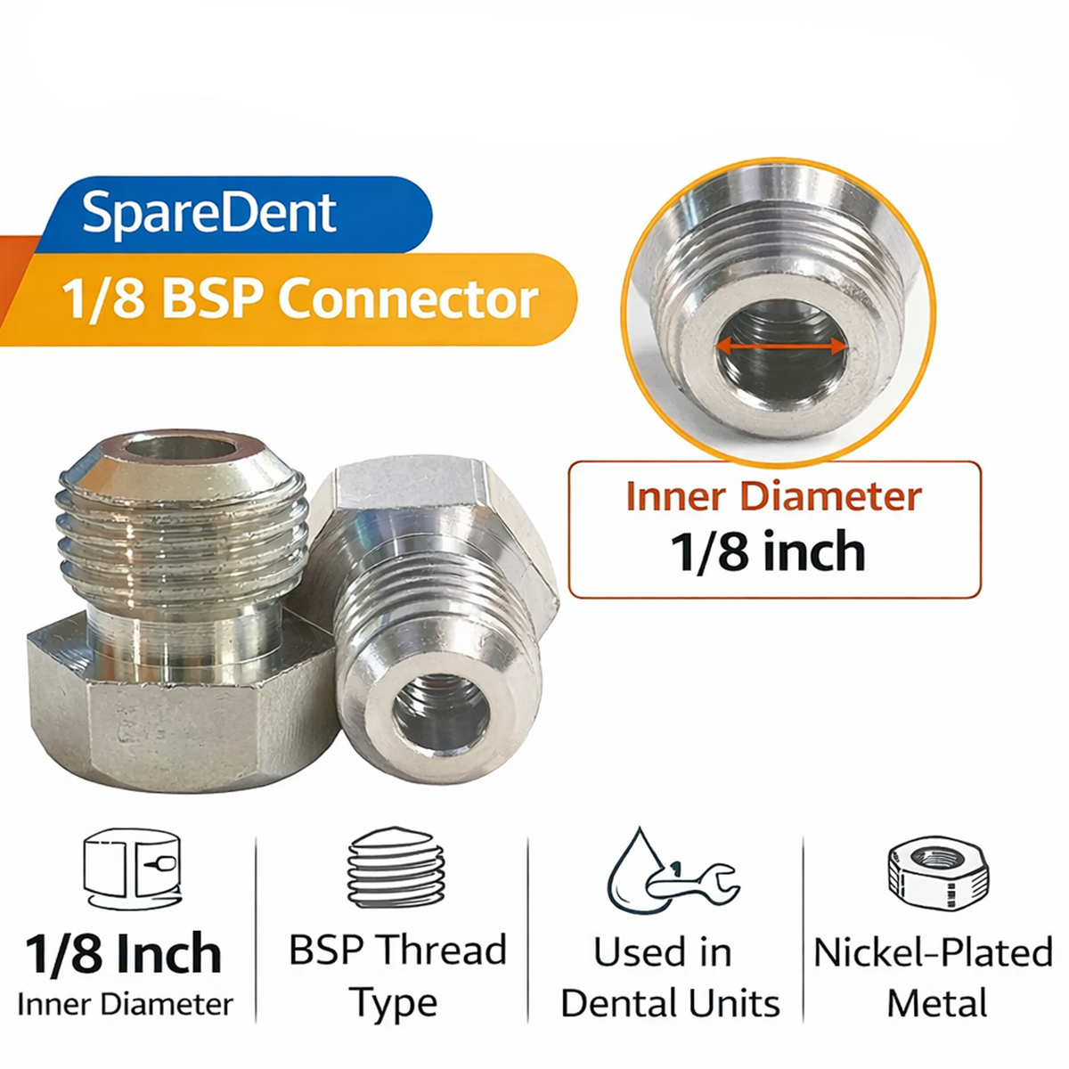 Sparedent 1/8 Bsp Connector
