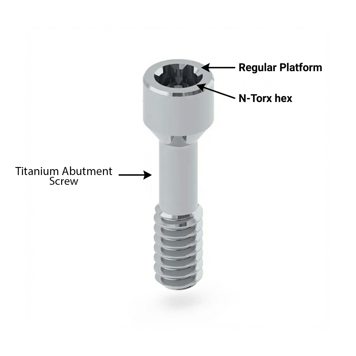Mediden Nobel Active RP Compatible Titanium Abutment Screw (S-47)