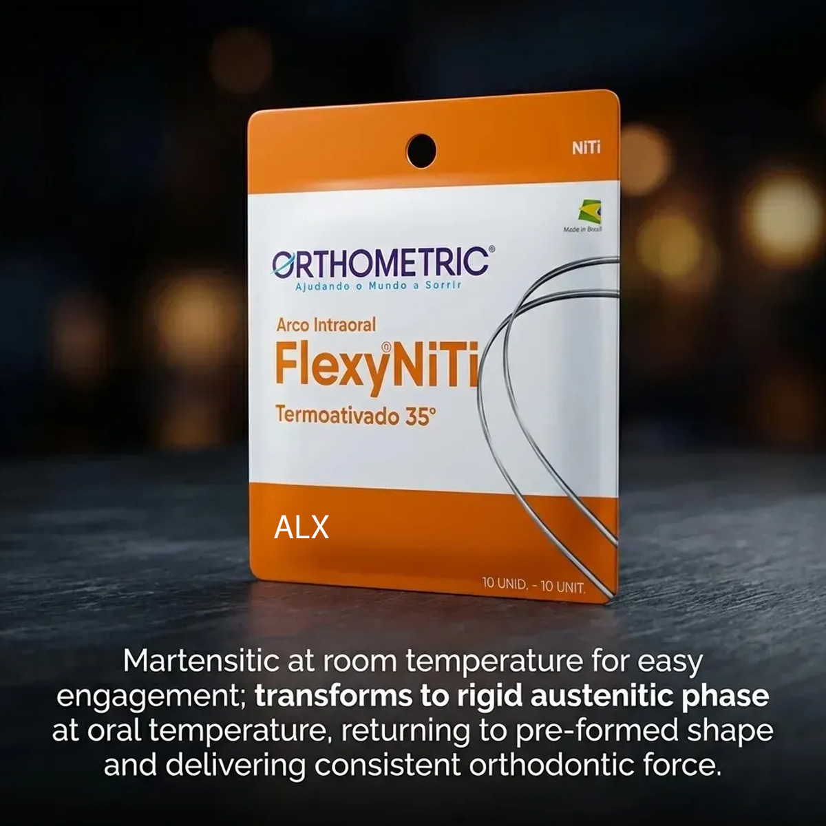 OrthoMetric Flexy NiTi Thermal 35ºC ALX Archwires - Square (10/Pk)