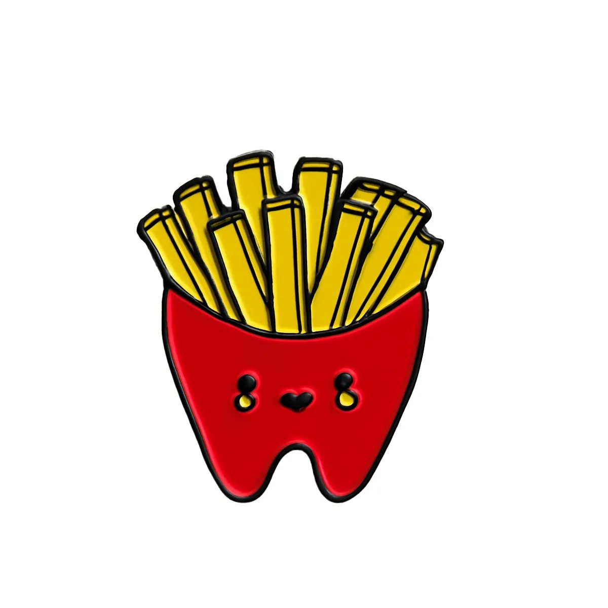 iDentical Tooth With Fries Shape Brooch - Pack of 1 (ZYR-7373)