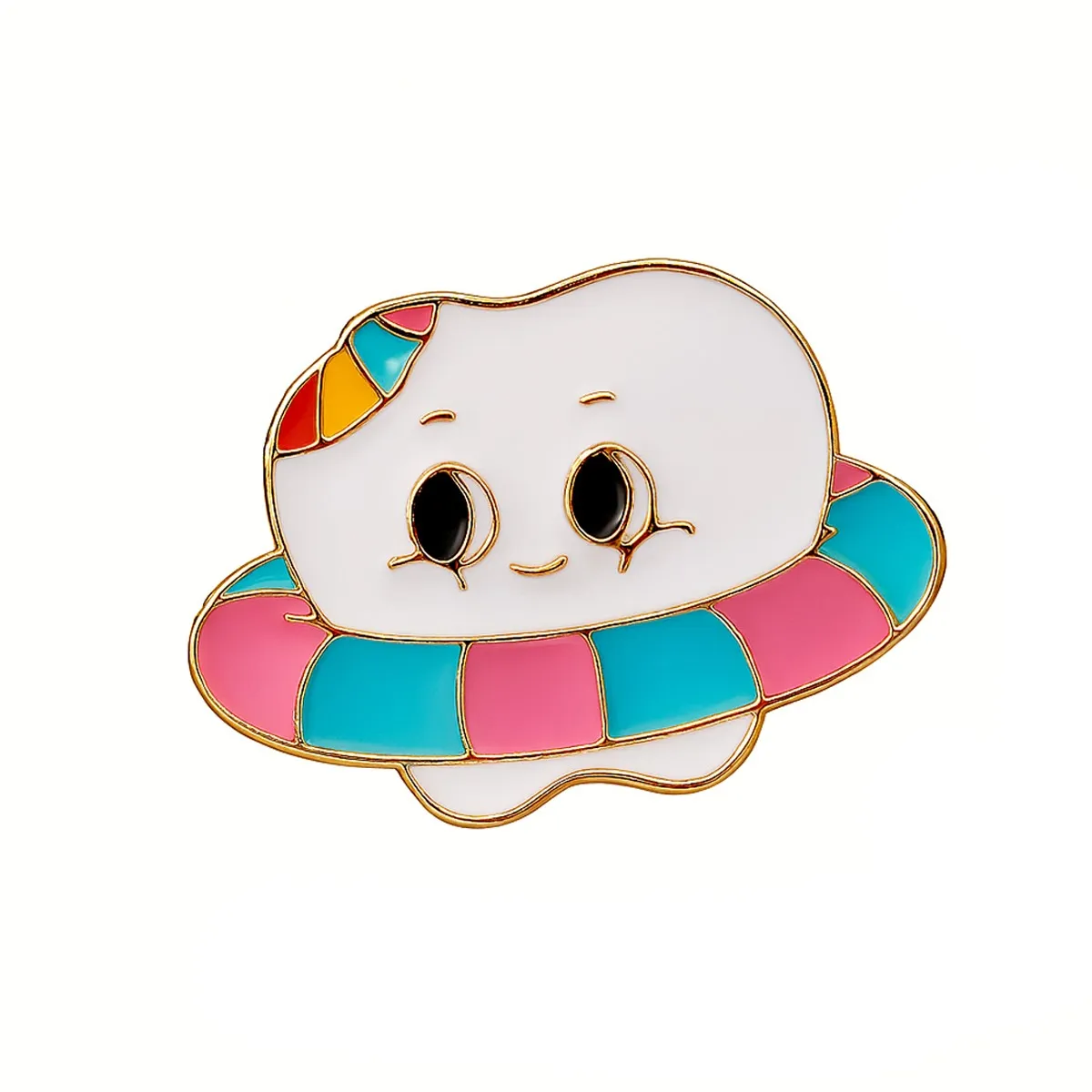 iDentical Tooth With Swim Ring & Cap Shape Brooch – Pack Of 1 (ZYR-7376)