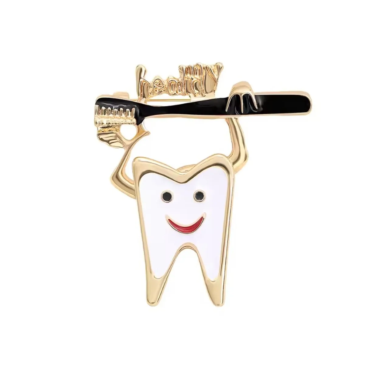 iDentical Tooth Holding Giant Toothbrush Shape Brooch – Pack Of 1 (ZYR-4014)