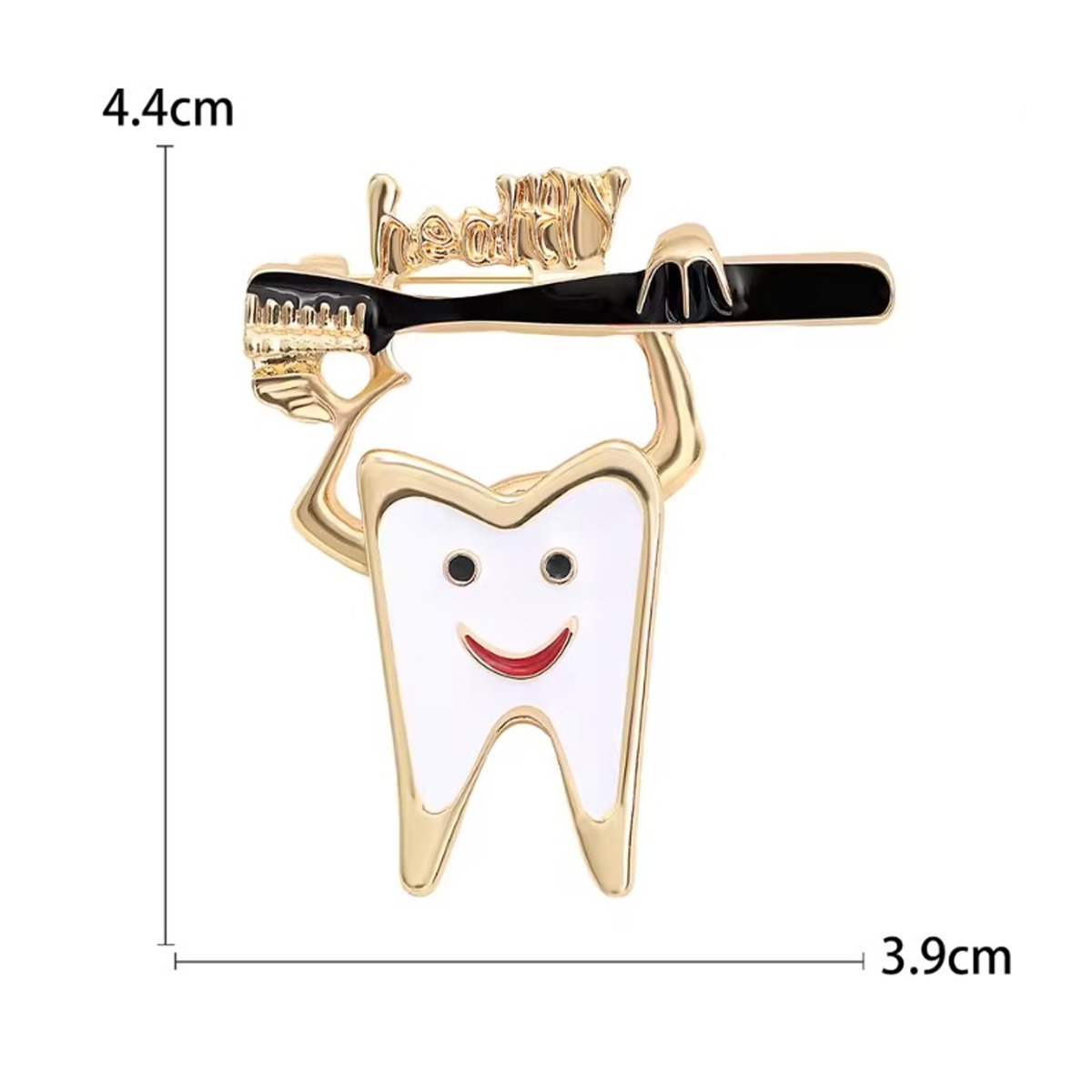iDentical Tooth Holding Giant Toothbrush Shape Brooch – Pack Of 1 (ZYR-4014)