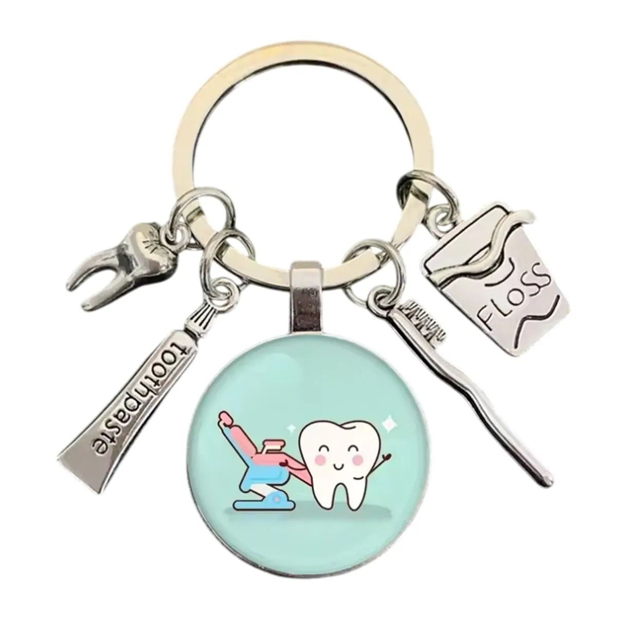 iDENTical Tooth Charm Keychain - Green ZYR-4071