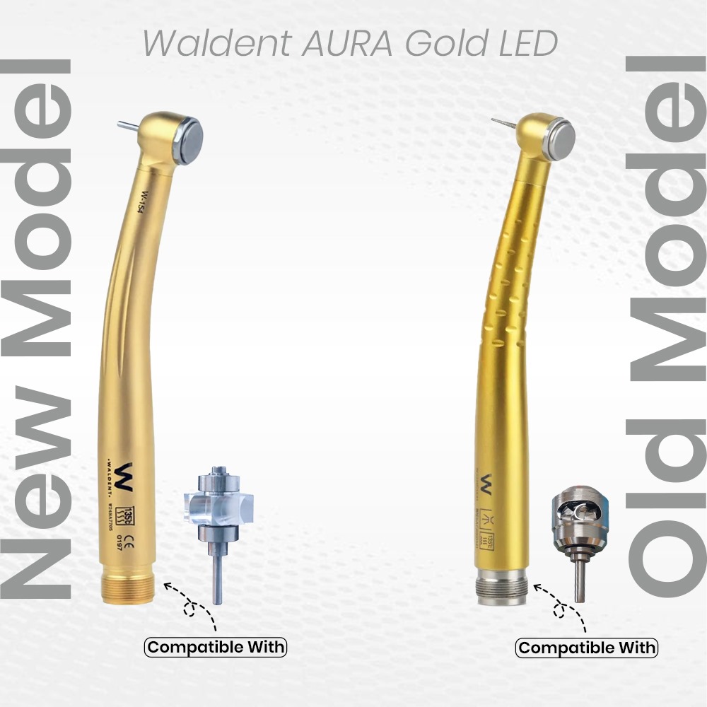 Waldent AURA Gold LED Special Edition Airotor Handpiece And Cartridge