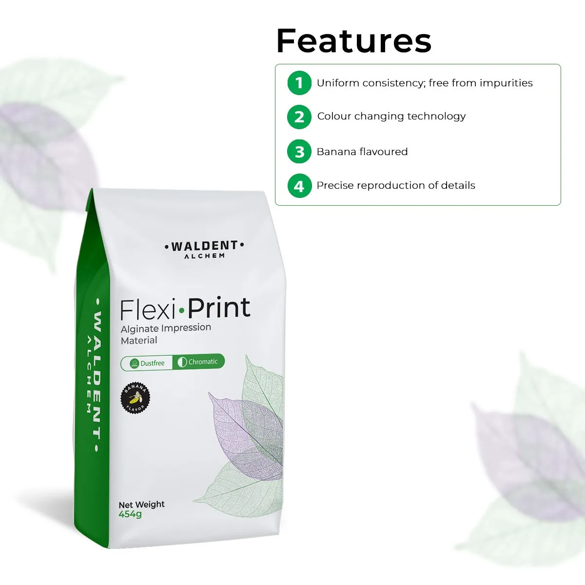 Waldent FlexiPrint Chromatic Dust Free Alginate Impression Material