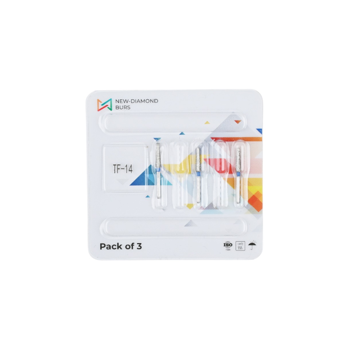 NewDiamond Taper Fissure Diamond Bur -TF ( Pack Of 3)