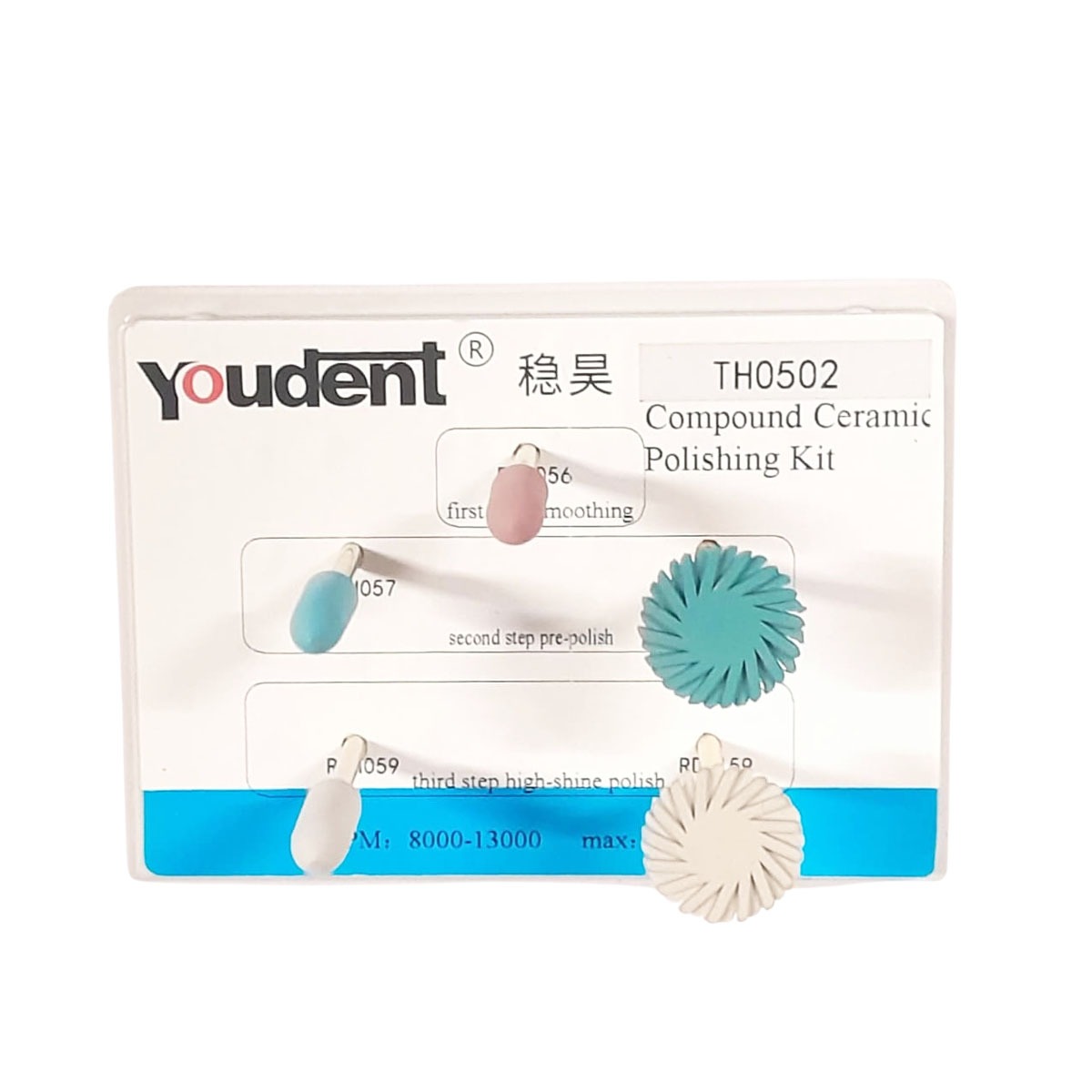 Youdent Diamond Polishers Kit For Ceramic Assorted HP (TH0502)