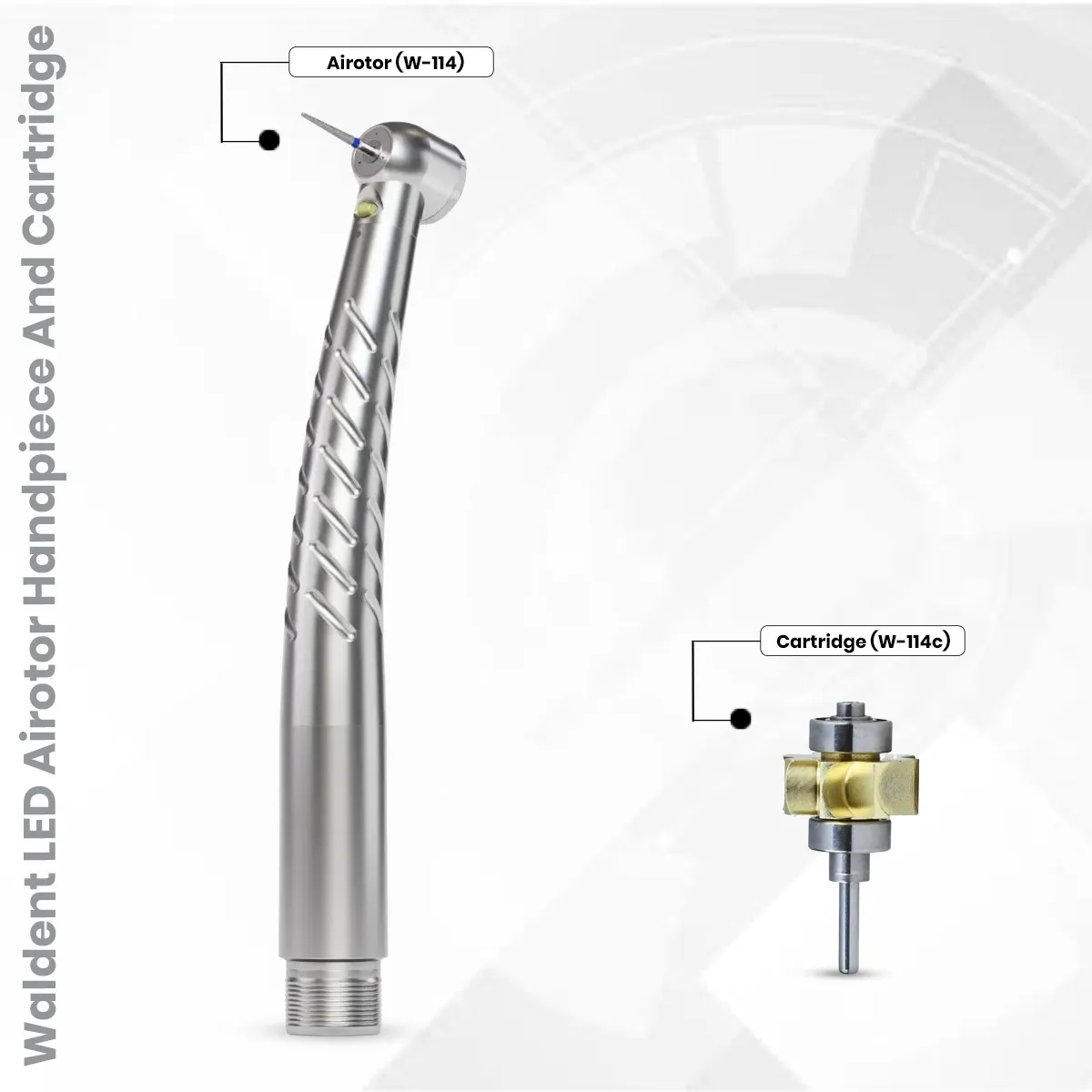Waldent LED Airotor Handpiece And Cartridge