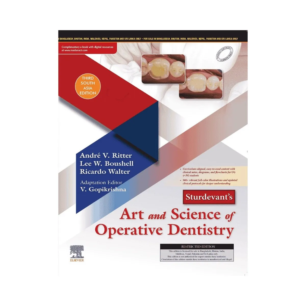 Sturdevant's Art & Science Of Operative Dentistry Third South Asian Edition (ISBN Code - 9788131270349)