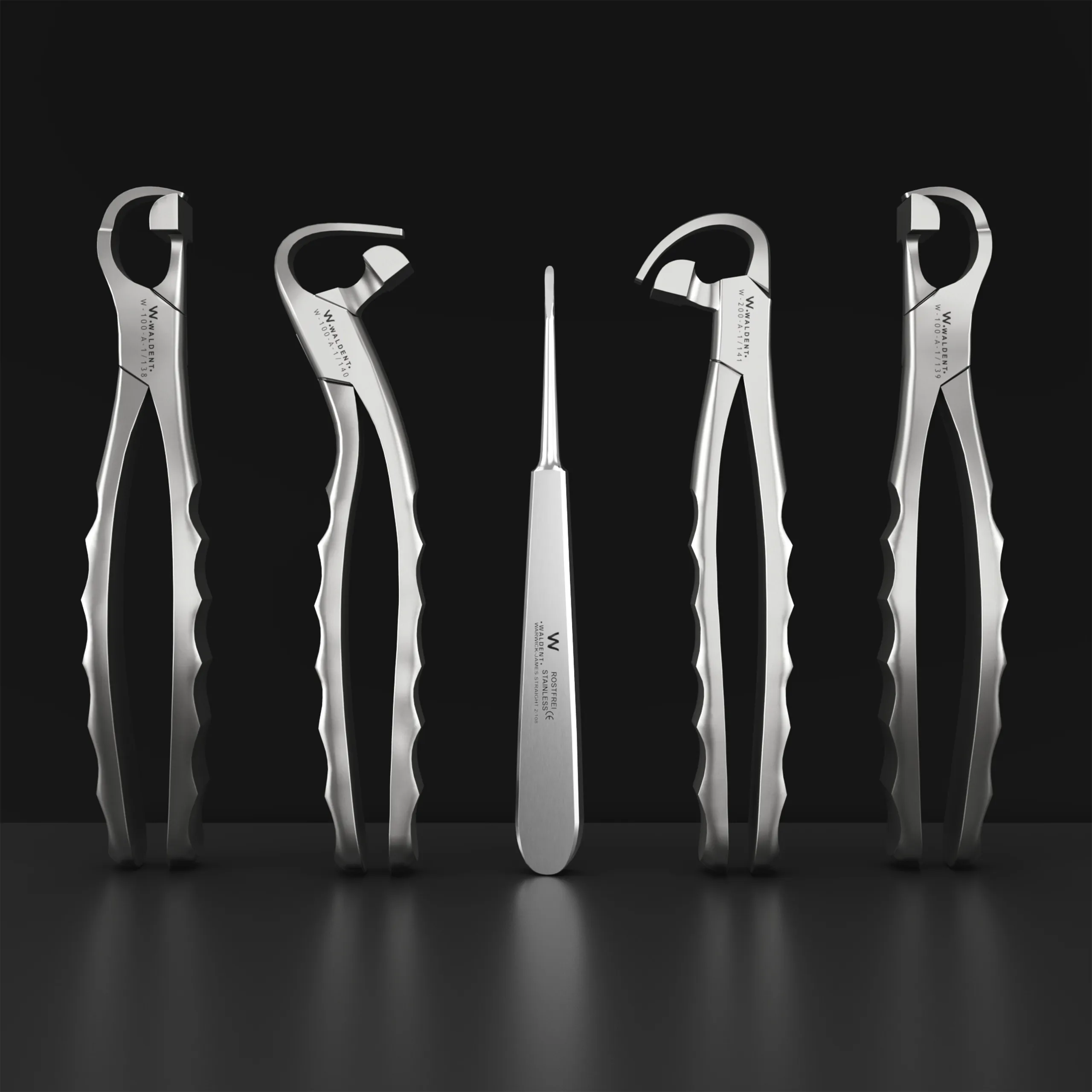 Waldent Physics Forceps Set of 5 (K1/3)