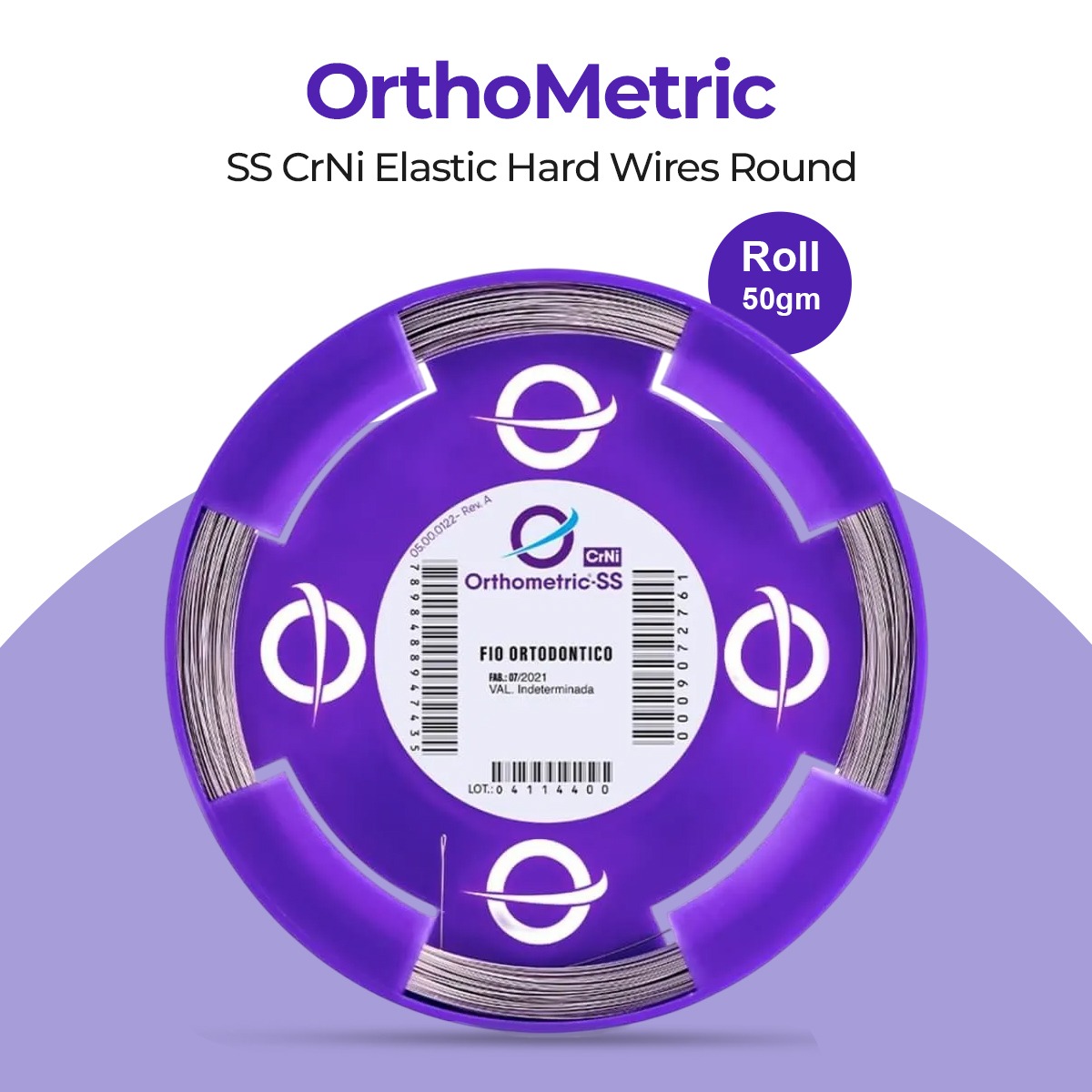 OrthoMetric SS CrNi Elastic Hard Wires Round In Roll 50gm