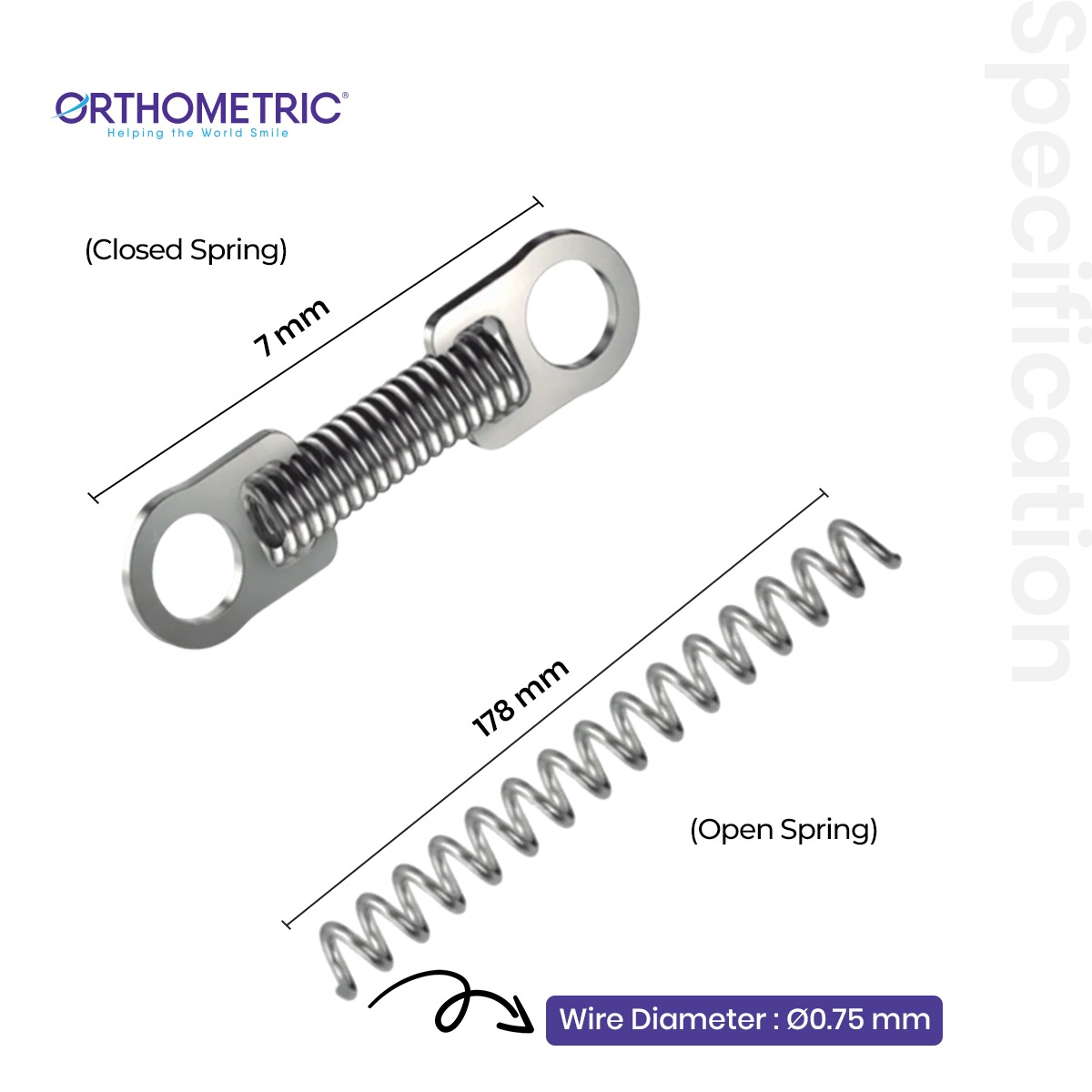 OrthoMetric Flexy NiTi Orthodontic Springs