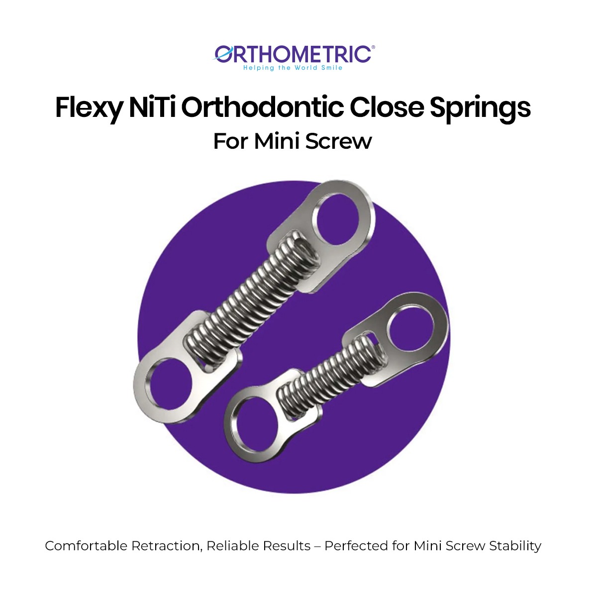 OrthoMetric Flexy NiTi Orthodontic Close Springs For Mini Screw