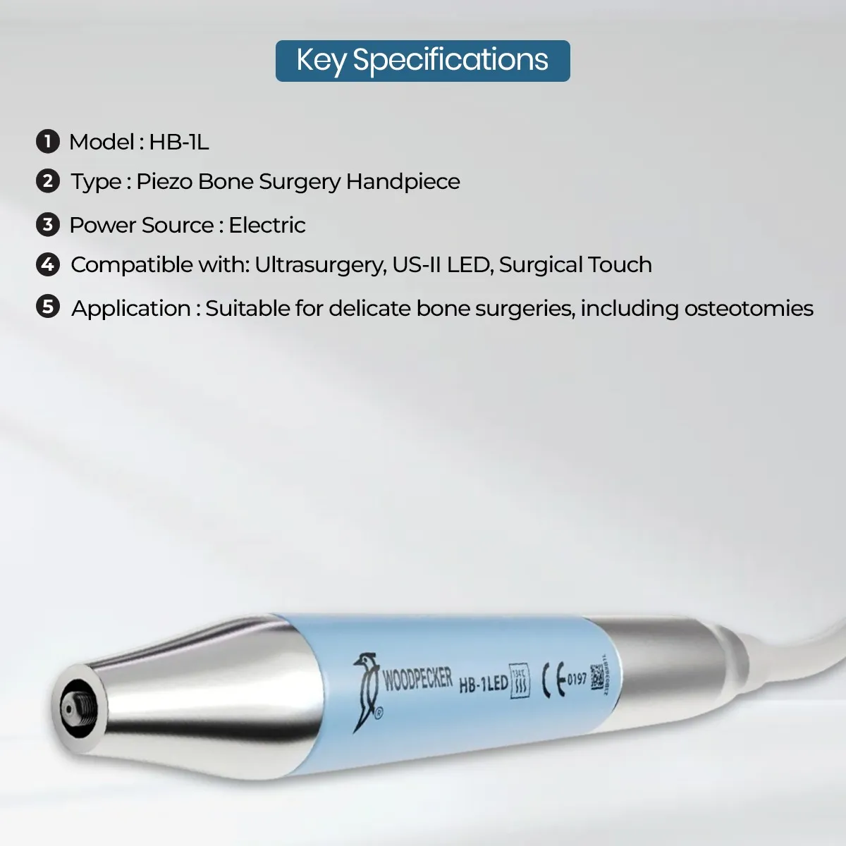 Woodpecker HB-1L Piezo Bone Surgery Handpiece