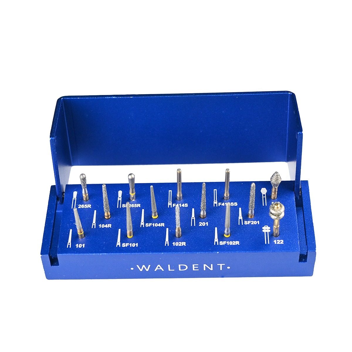 Waldent Crown & Bridge Tooth Preparation Diamond Bur Kit (Set of 14)