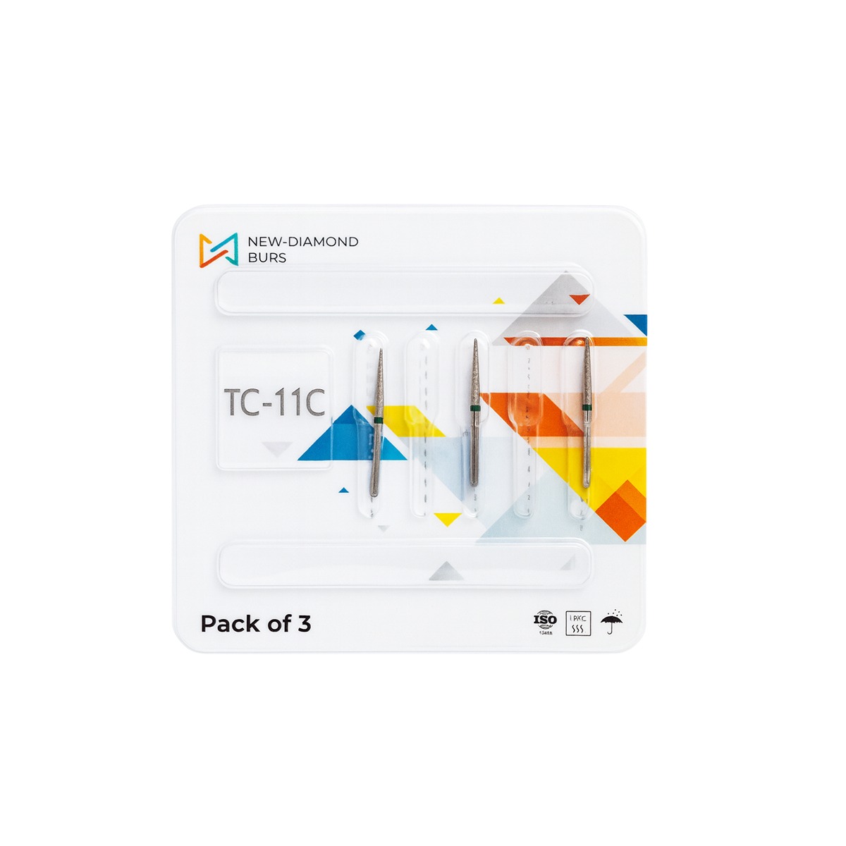 NewDiamond Tapered Cone Diamond Bur -TC (Pack Of 3)