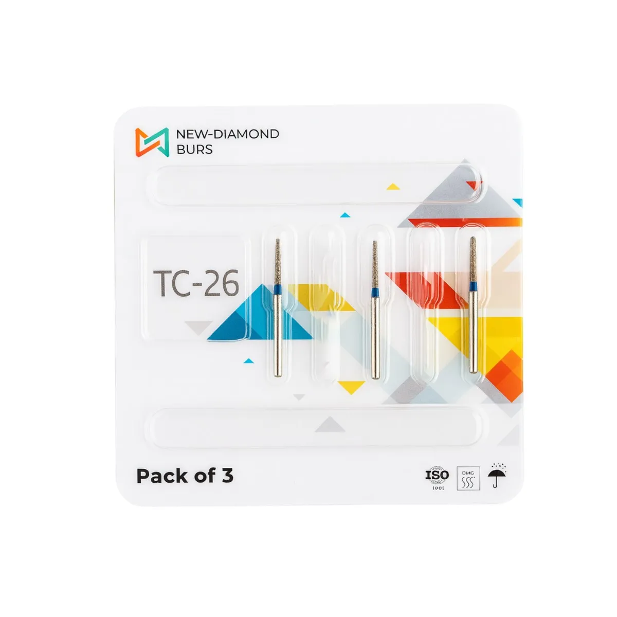 NewDiamond Tapered Cone Diamond Bur -TC (Pack Of 3)