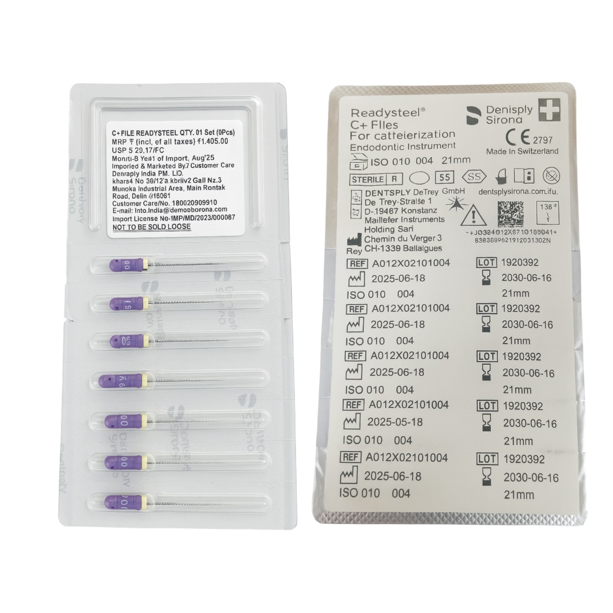 Dentsply C+ Ready Steel Endodontic Hand File 21mm #10