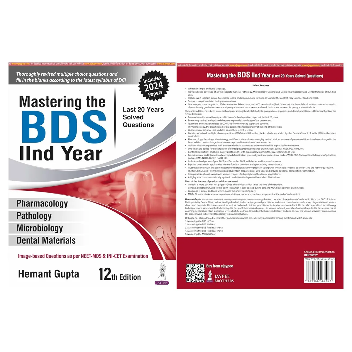 Jaypee Medical Mastering the BDS IInd Year 12th Edition (ISBN - 164045)