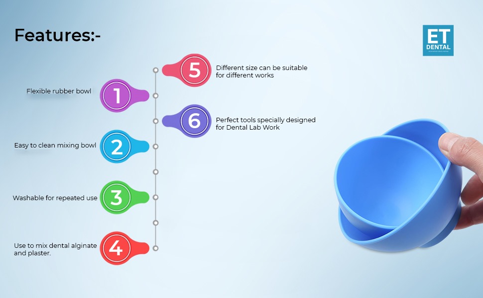 ET Dental Rubber Mixing Bowls