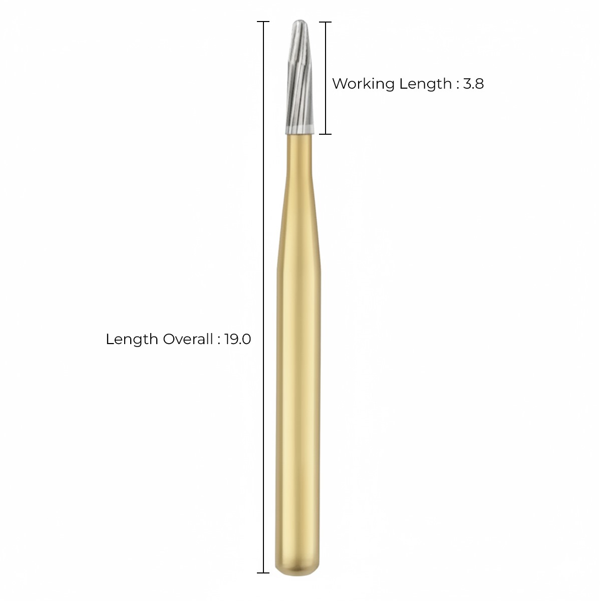 SS White Bullet Finishing Bur-12 Blades #7802 (Pack of 3)