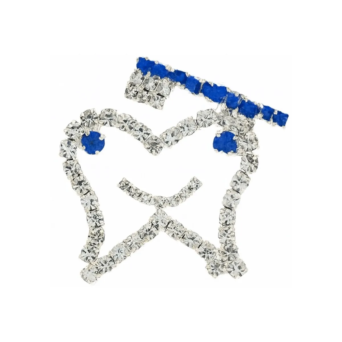 iDENTical Sparkling Tooth & Toothbrush Shape Brooch With Stones ZYR-4048