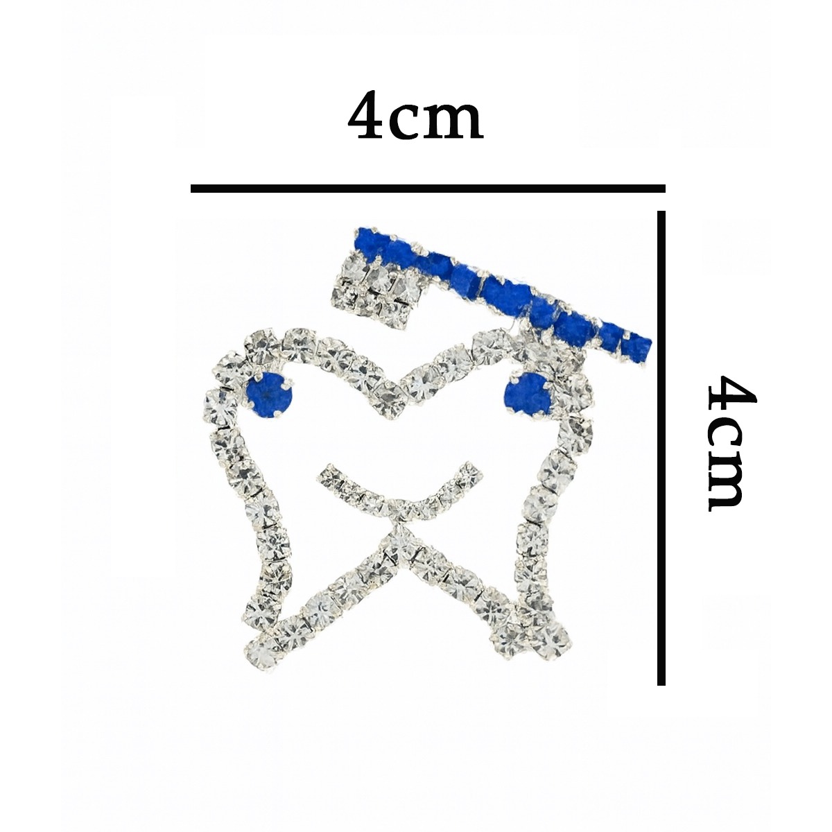 iDENTical Sparkling Tooth & Toothbrush Shape Brooch With Stones ZYR-4048