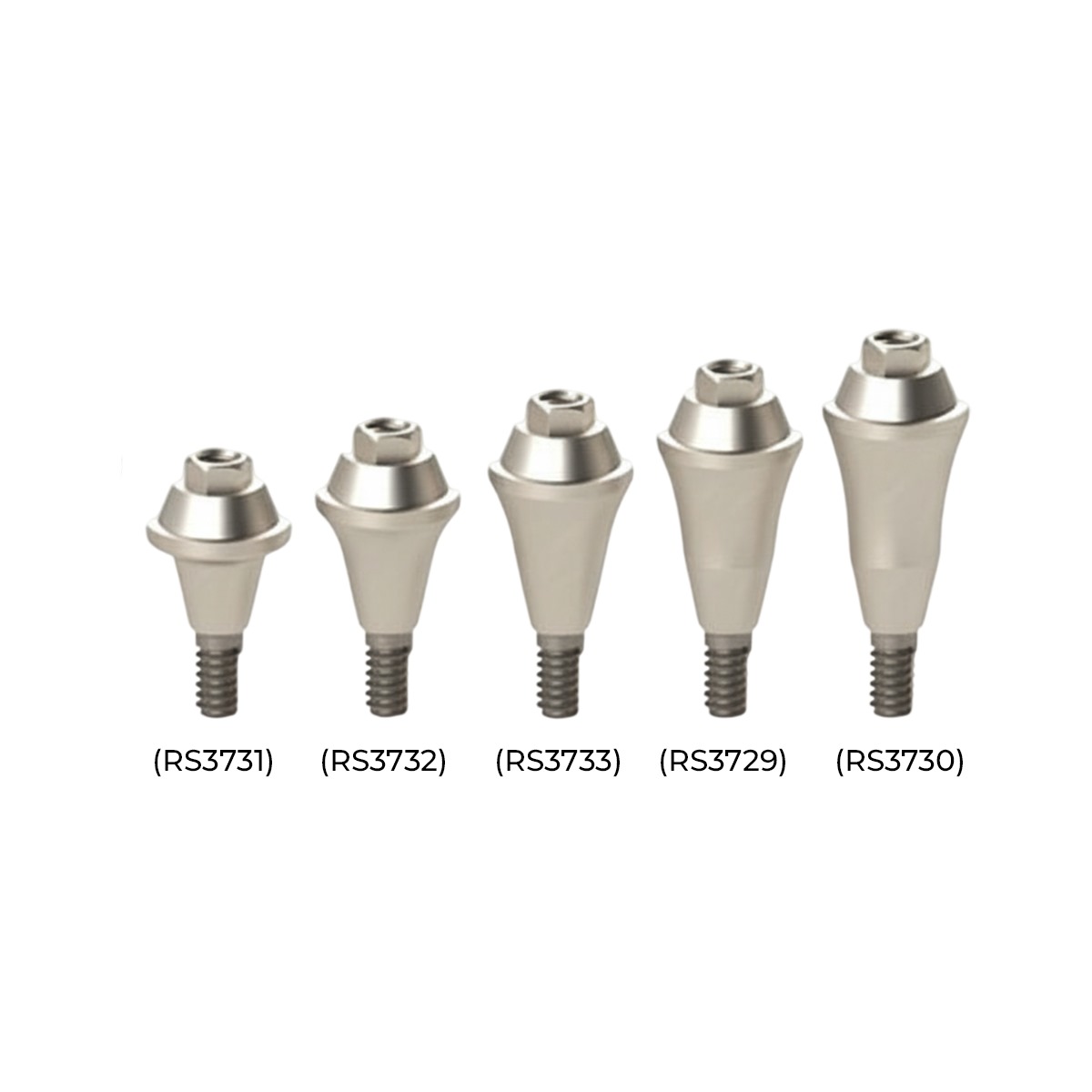 Dentaltech Israeli Implant Compatible Multi Unit Straight Abutments RS