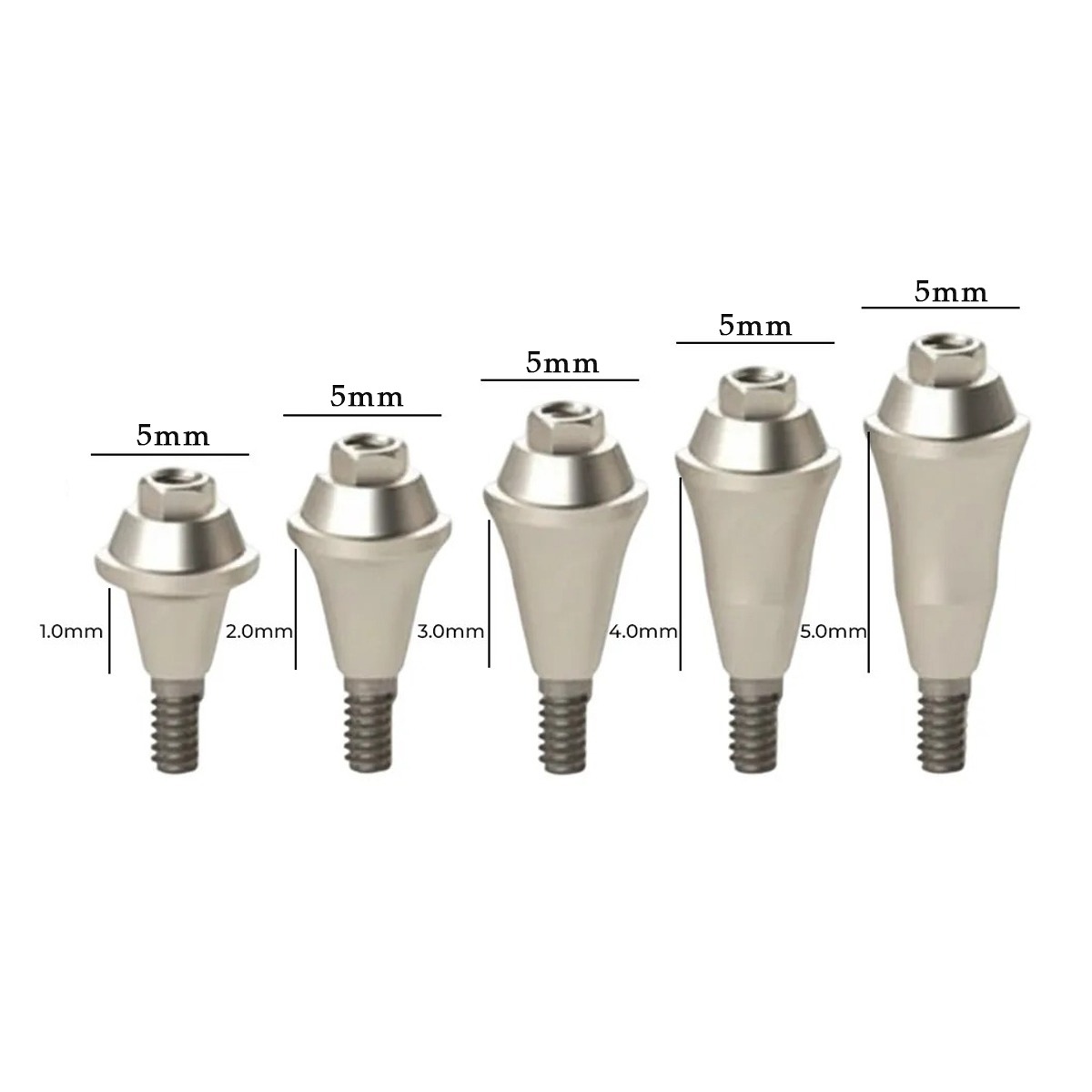 Dentaltech Israeli Implant Compatible Multi Unit Straight Abutments RS