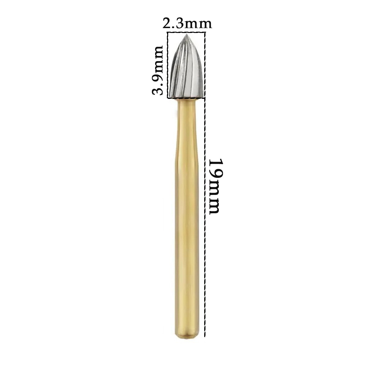 SS White Flame Finishing Bur-12 Blades #7108 (Pack Of 3)