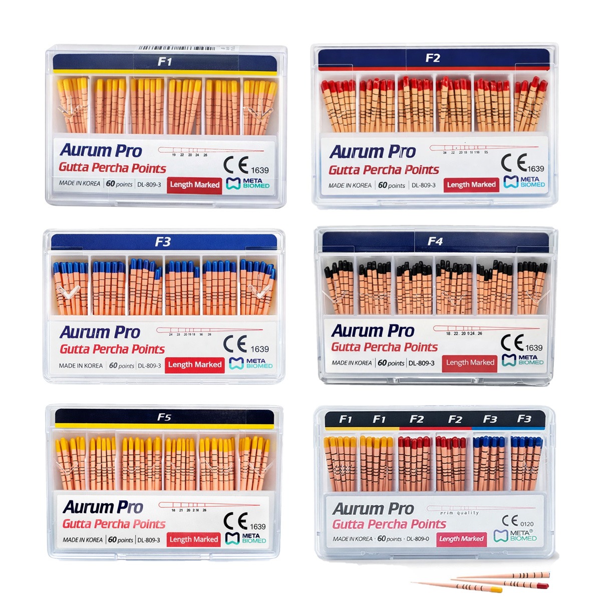 Meta Gutta Percha Points - Length Marked Protaper