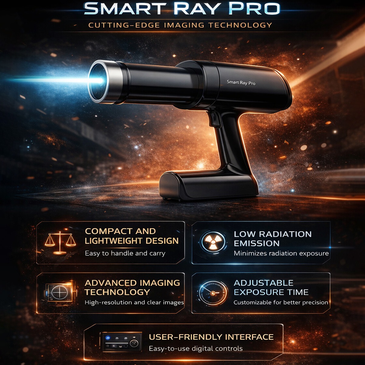 Woodpecker RTA Smart Ray Pro Portable DC Xray Machine By Waldent
